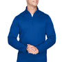 Harriton Mens Advantage Performance Moisture Wicking 1/4 Zip Sweatshirt - True Royal Blue
