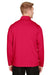 Harriton M748 Mens Advantage Performance Moisture Wicking 1/4 Zip Sweatshirt Red Back