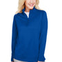 Harriton Womens Advantage Performance Moisture Wicking 1/4 Zip Sweatshirt - True Royal Blue