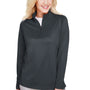 Harriton Womens Advantage Performance Moisture Wicking 1/4 Zip Sweatshirt - Dark Charcoal Grey