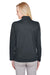 Harriton M748W Womens Advantage Performance Moisture Wicking 1/4 Zip Sweatshirt Charcoal Grey Back