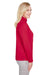 Harriton M748W Womens Advantage Performance Moisture Wicking 1/4 Zip Sweatshirt Red Side