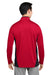 Harriton M786 Mens Flash Performance Moisture Wicking Colorblock 1/4 Zip Sweatshirt Red/Black Back