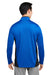 Harriton M786 Mens Flash Performance Moisture Wicking Colorblock 1/4 Zip Sweatshirt True Royal Blue/Black Back