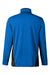 Harriton M786 Mens Flash Performance Moisture Wicking Colorblock 1/4 Zip Sweatshirt True Royal Blue/Black Flat Back