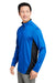 Harriton M786 Mens Flash Performance Moisture Wicking Colorblock 1/4 Zip Sweatshirt True Royal Blue/Black 3Q