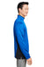 Harriton M786 Mens Flash Performance Moisture Wicking Colorblock 1/4 Zip Sweatshirt True Royal Blue/Black Side