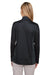 Harriton M786W Womens Flash Performance Moisture Wicking Colorblock 1/4 Zip Sweatshirt Black/Dark Charcoal Grey Back