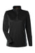 Harriton M786W Womens Flash Performance Moisture Wicking Colorblock 1/4 Zip Sweatshirt Black/Dark Charcoal Grey Flat Front