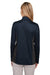 Harriton M786W Womens Flash Performance Moisture Wicking Colorblock 1/4 Zip Sweatshirt Dark Navy Blue/Dark Charcoal Grey Back