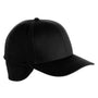 Harriton Mens Climabloc Ear Flap Stretch Fit Water Resistant Hat - Black