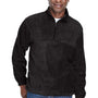 Harriton Mens Pill Resistant Fleece 1/4 Zip Sweatshirt - Black