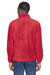 Harriton M980 Mens Fleece 1/4 Zip Sweatshirt Red Back
