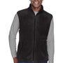 Harriton Mens Pill Resistant Fleece Full Zip Vest - Black