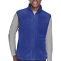 Harriton Mens Pill Resistant Fleece Full Zip Vest - True Royal Blue