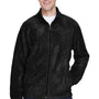 Harriton Mens Pill Resistant Fleece Full Zip Jacket - Black