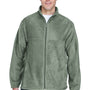 Harriton Mens Pill Resistant Fleece Full Zip Jacket - Dill Green