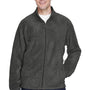 Harriton Mens Pill Resistant Fleece Full Zip Jacket - Charcoal Grey