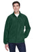 Harriton M990 Mens Full Zip Fleece Jacket Hunter Green Front