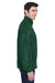 Harriton M990 Mens Full Zip Fleece Jacket Hunter Green Side