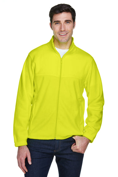 Harriton M990 Mens Full Zip Fleece Jacket Safety Yellow Front