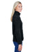Harriton M990W Womens Full Zip Fleece Jacket Black Side