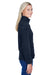 Harriton M990W Womens Full Zip Fleece Jacket Navy Blue Side