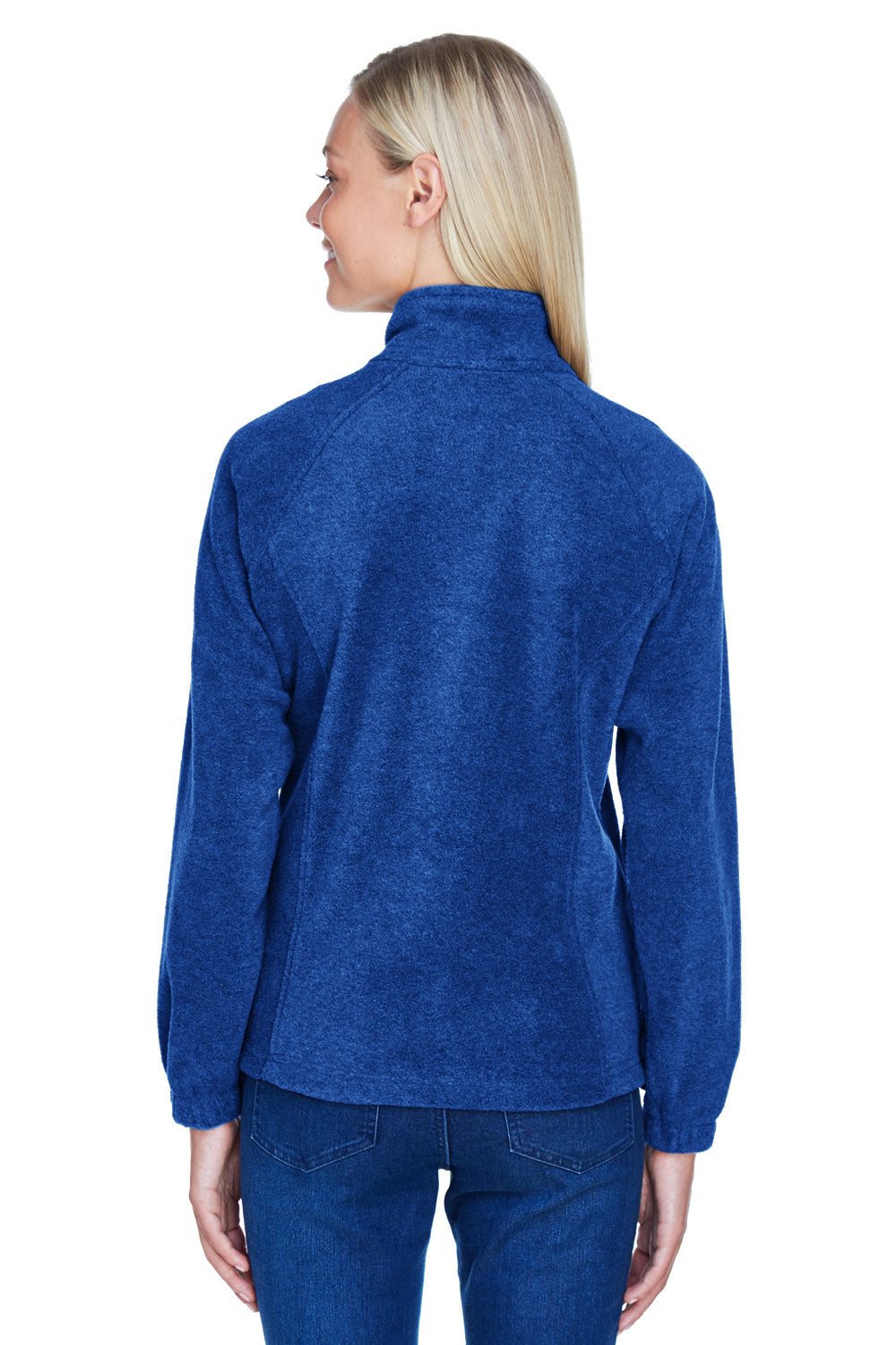 Harriton M990W Womens Full Zip Fleece Jacket Royal Blue Back