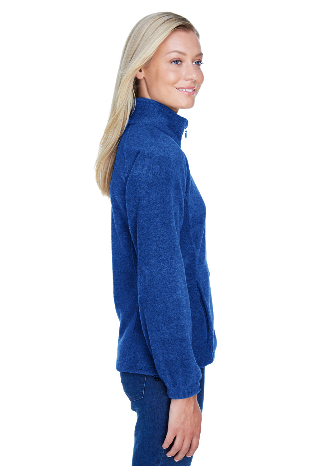 Harriton M990W Womens Full Zip Fleece Jacket Royal Blue Side
