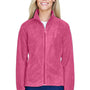 Harriton Womens Pill Resistant Fleece Full Zip Jacket - Charity Pink