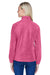 Harriton M990W Womens Full Zip Fleece Jacket Charity Pink Back