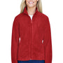 Harriton Womens Pill Resistant Fleece Full Zip Jacket - Red