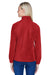 Harriton M990W Womens Full Zip Fleece Jacket Red Back