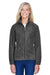 Harriton M990W Womens Full Zip Fleece Jacket Charcoal Grey Front