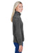 Harriton M990W Womens Full Zip Fleece Jacket Charcoal Grey Side
