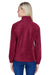 Harriton M990W Womens Full Zip Fleece Jacket Wine Red Back