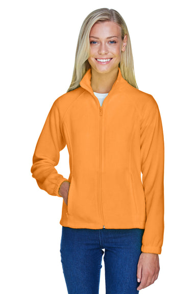 Harriton M990W Womens Full Zip Fleece Jacket Safety Orange Front