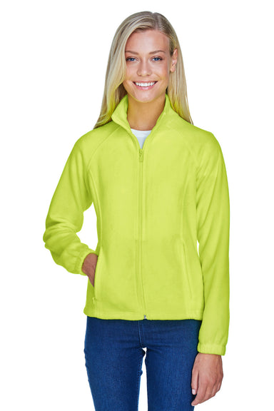Harriton M990W Womens Full Zip Fleece Jacket Safety Yellow Front