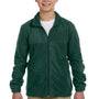 Harriton Youth Pill Resistant Fleece Full Zip Jacket - Hunter Green