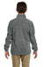 Harriton M990Y Youth Full Zip Fleece Jacket Charcoal Grey Back