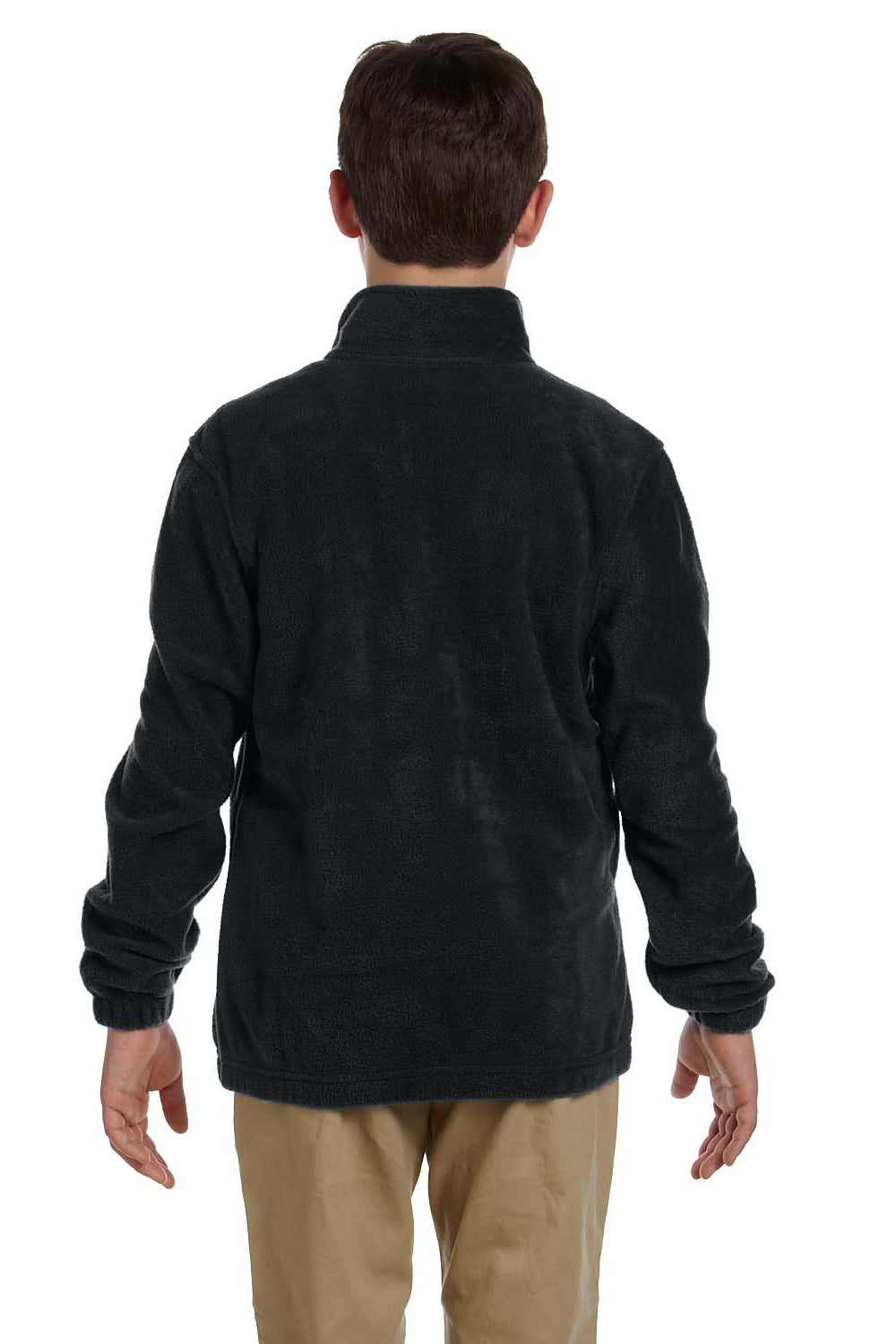 Harriton M990Y Youth Full Zip Fleece Jacket Black Back