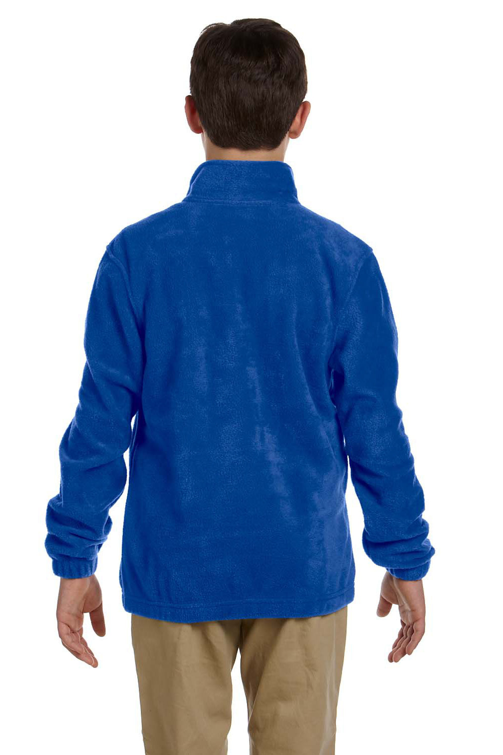 Harriton M990Y Youth Full Zip Fleece Jacket Royal Blue Back