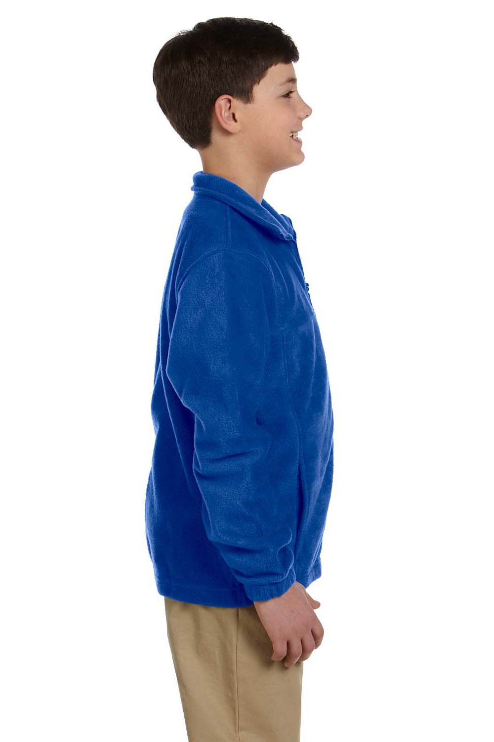 Harriton M990Y Youth Full Zip Fleece Jacket Royal Blue Side