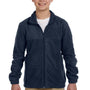 Harriton Youth Pill Resistant Fleece Full Zip Jacket - Navy Blue