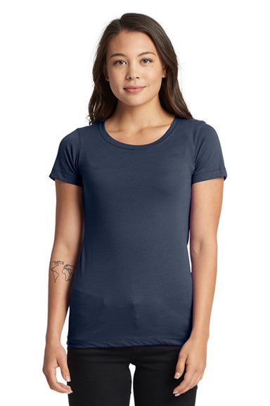 Next Level N1510 Womens Ideal Jersey Short Sleeve Crewneck T-Shirt Indigo Blue Front