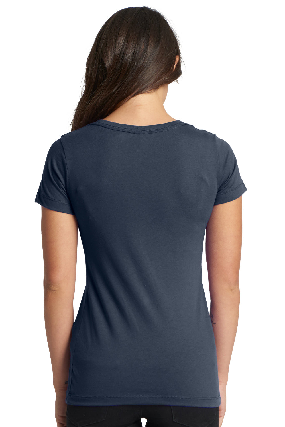 Next Level N1510 Womens Ideal Jersey Short Sleeve Crewneck T-Shirt Indigo Blue Back
