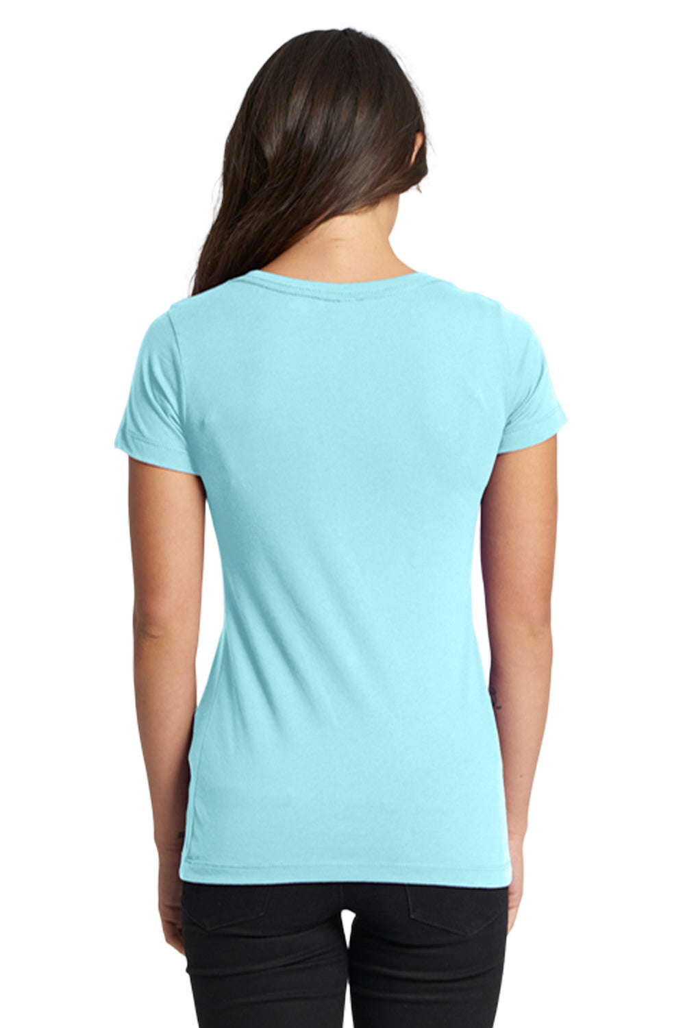 Next Level N1510 Womens Ideal Jersey Short Sleeve Crewneck T-Shirt Cancun Blue Back