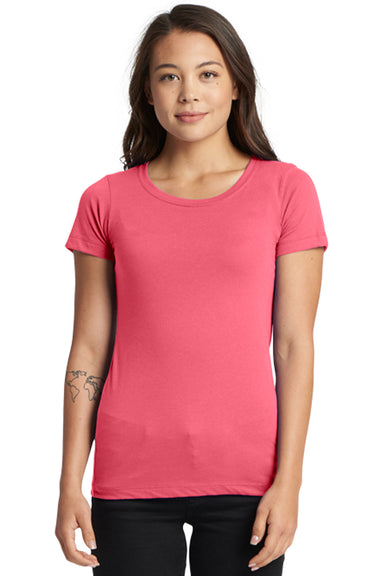 Next Level N1510 Womens Ideal Jersey Short Sleeve Crewneck T-Shirt Hot Pink Front