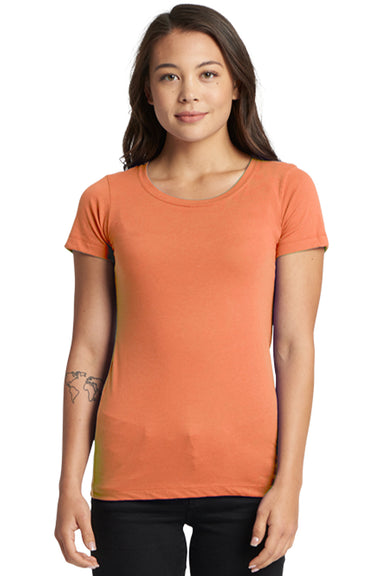 Next Level N1510 Womens Ideal Jersey Short Sleeve Crewneck T-Shirt Light Orange Front