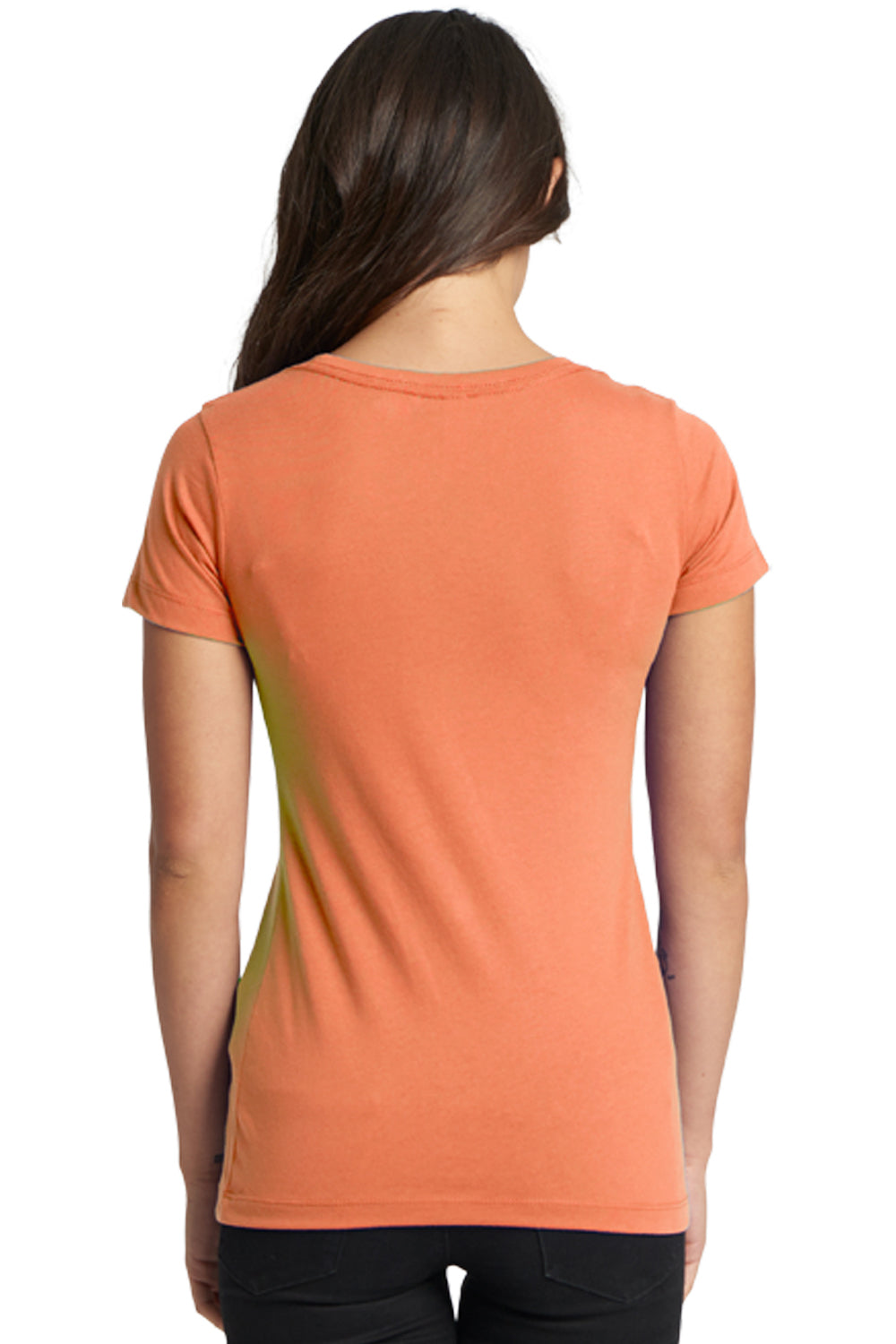Next Level N1510 Womens Ideal Jersey Short Sleeve Crewneck T-Shirt Light Orange Back